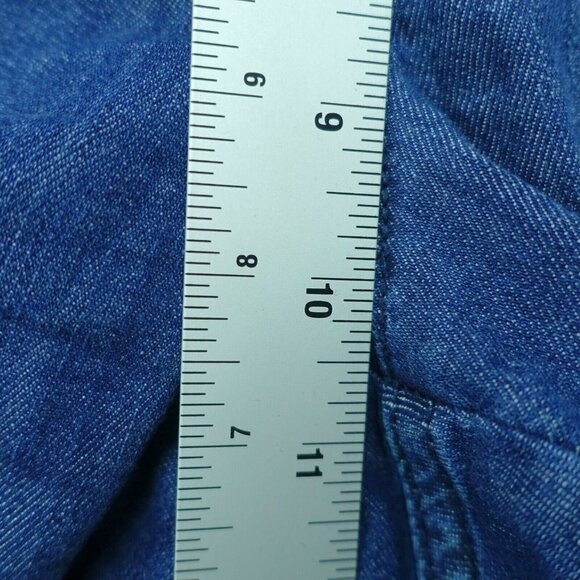 Levi's Capris Women 36 Blue Elastic Drawstring Waist Cuffed - Picture 5 of 6